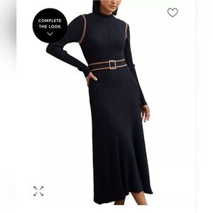 Reiss Ella Color Knitted Blocked Dress S $345 Soldout